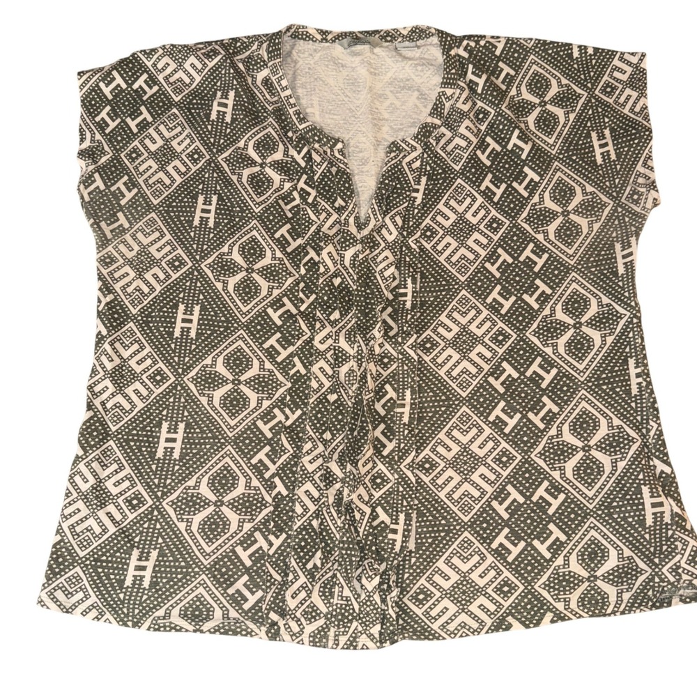 Bob Timberlake Plus Size XXL Geometric Print Short Sleeve‎ Top Women